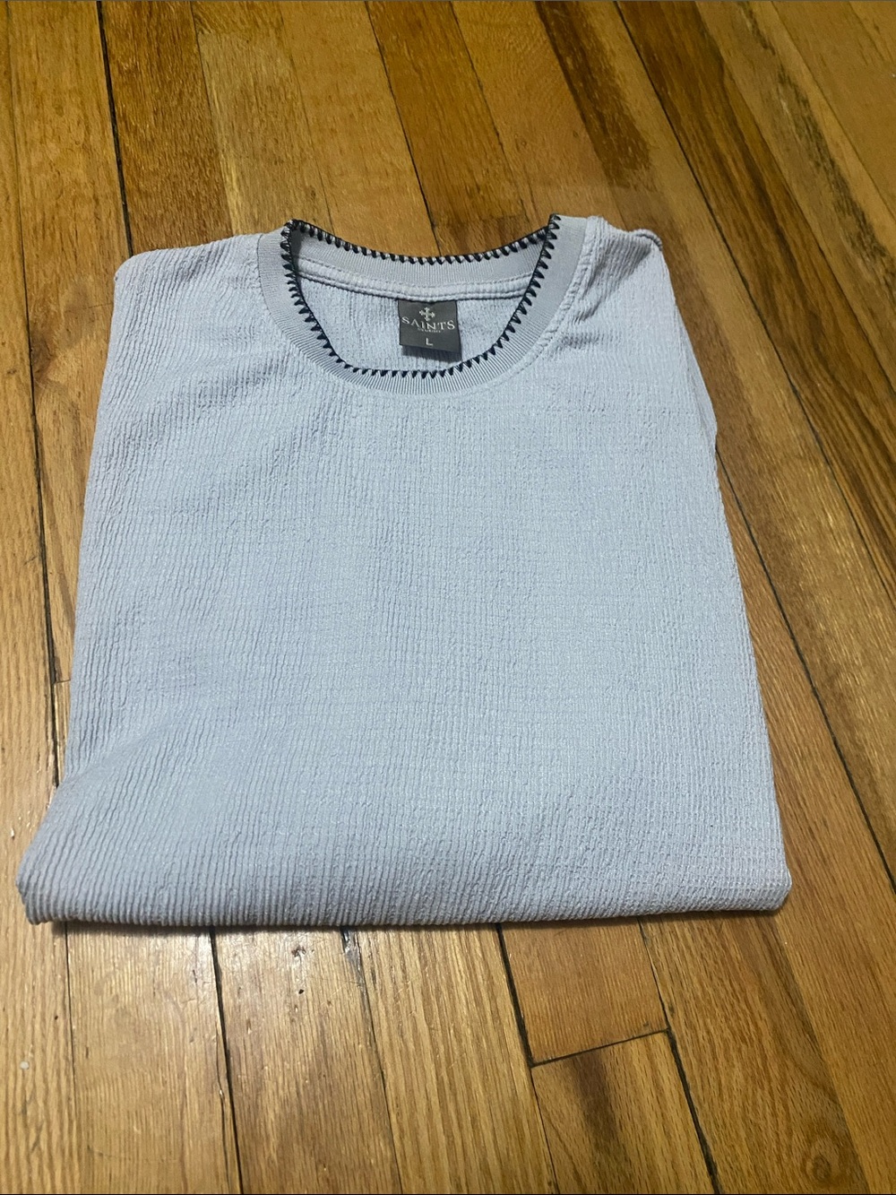 Light Blue Short-Sleeve Tee with trim